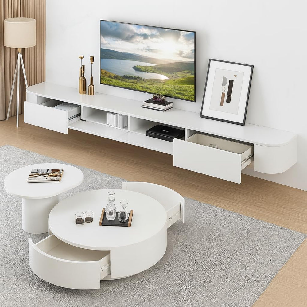 Floating TV Stand,47-118" Wall Mounted TV Shelf, Floating TV Consolewith...