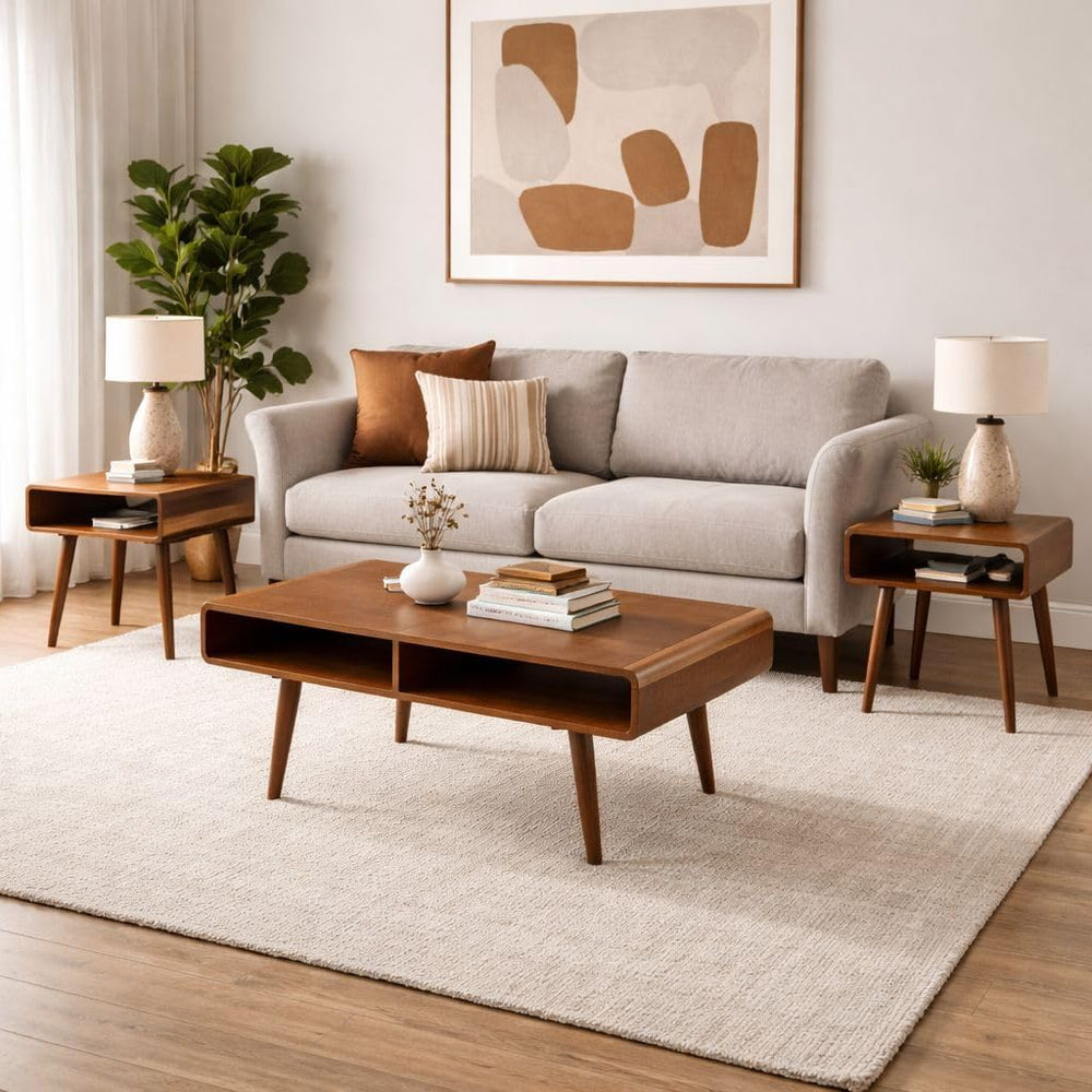 Boraam Alborg End Table - Rich Walnut Finish