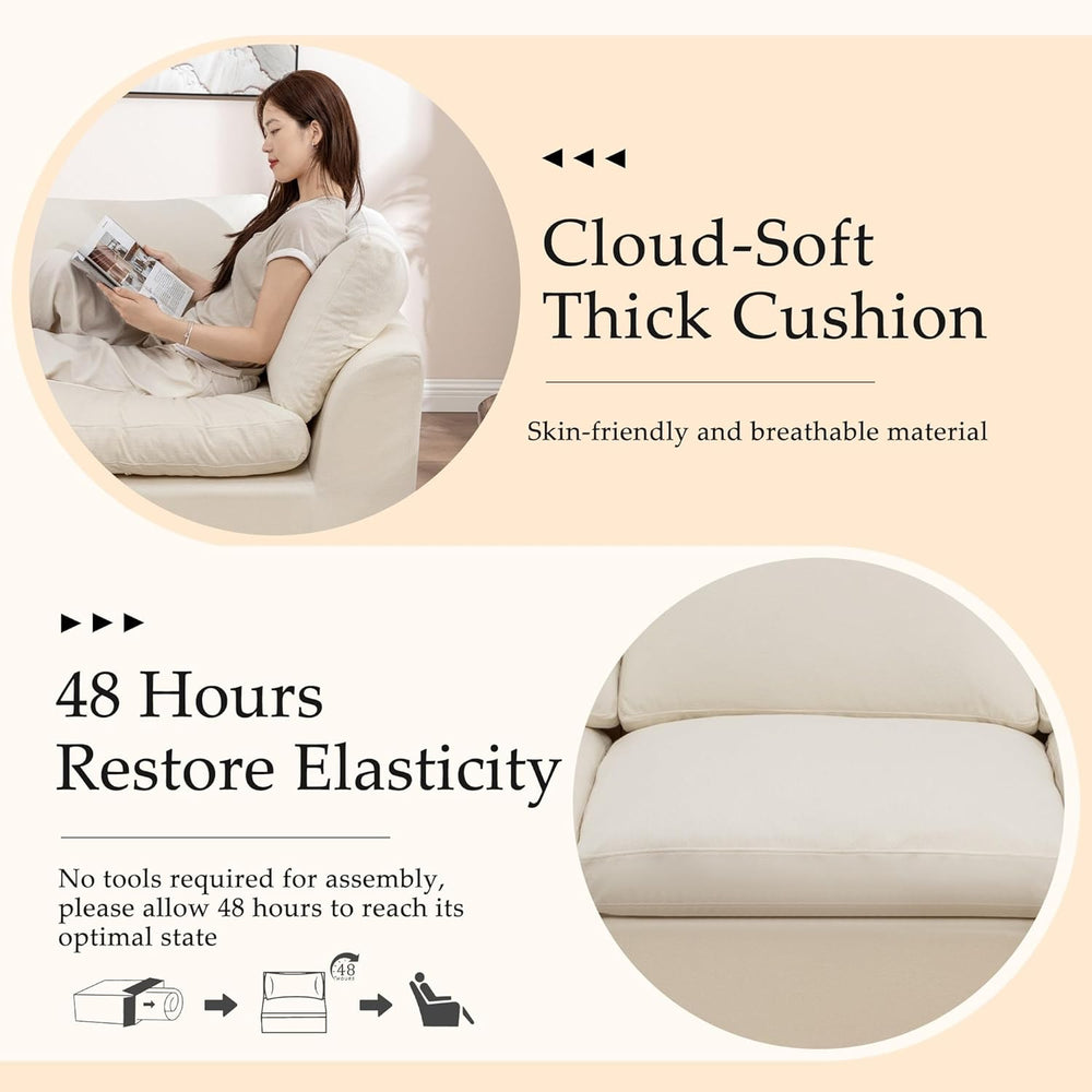 Korser 110" Cloud Sectional Couches for Living Room, Modern Modular Sect...