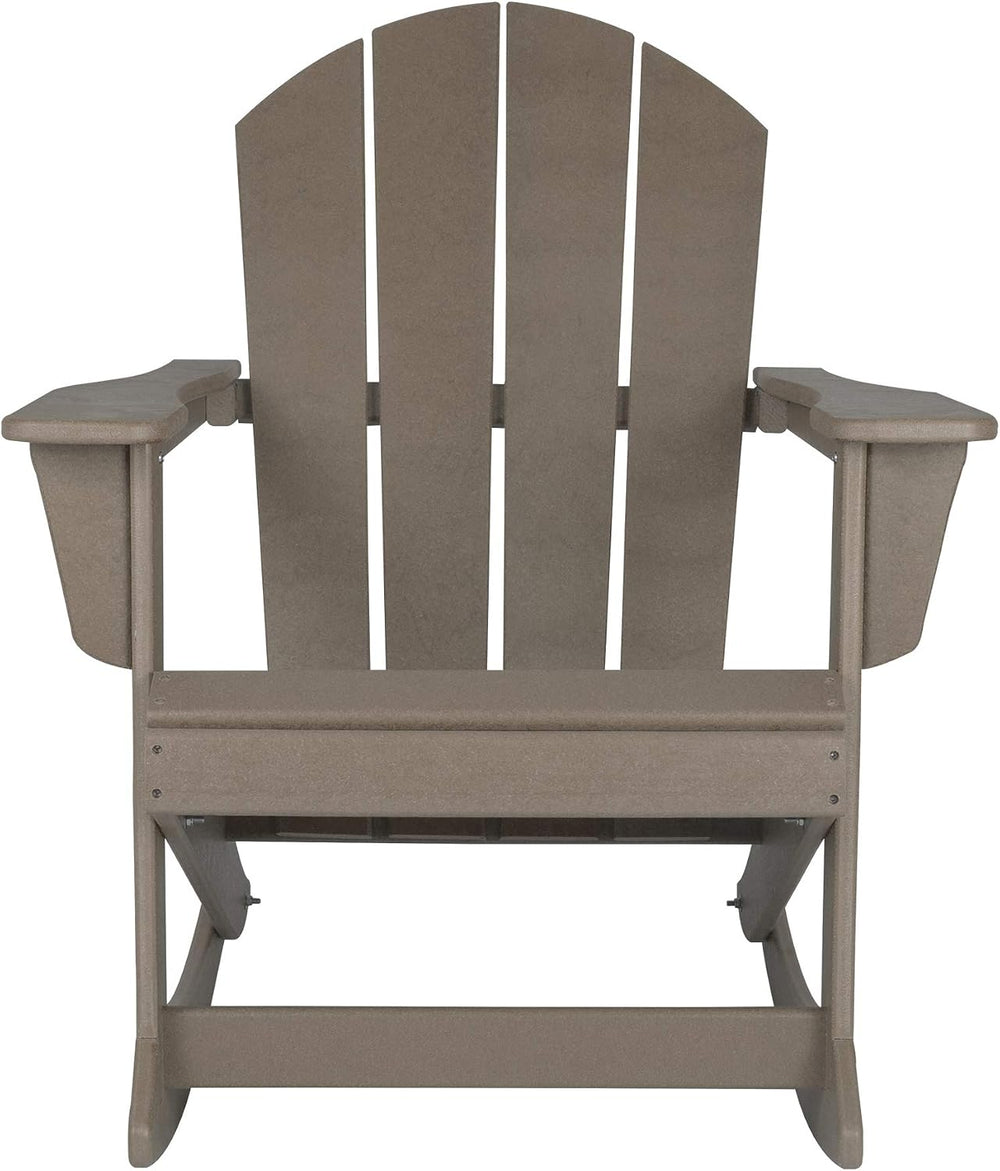 WO Home Furniture Patio Rocking Chair Set of 4 PCS Classic Outdoor HDPE UV We...