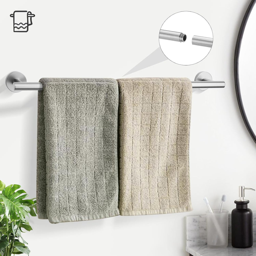 TURS Brushed Nickel 5-Piece Bathroom Hardware Set Towel Bar Set SUS304 Stainl...