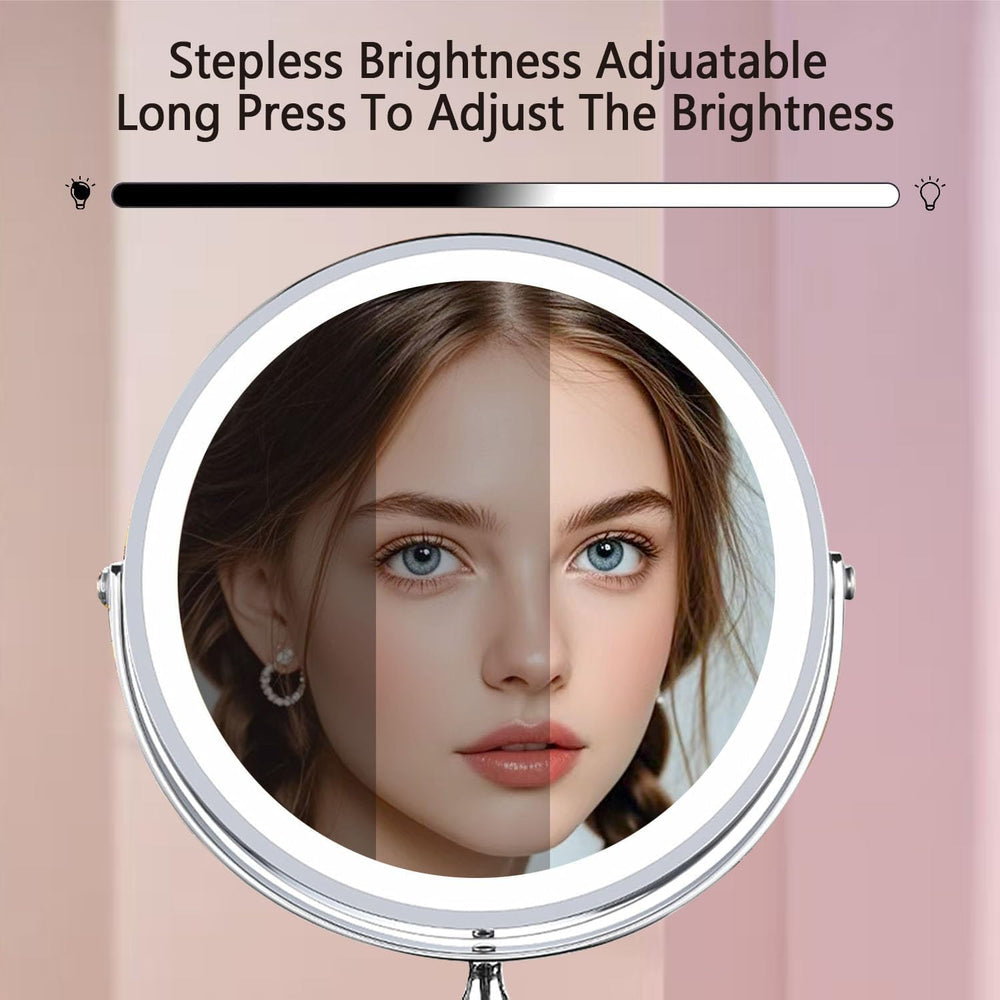 Makeup Mirror with Lights ,8 Inch 1X/10X Rechargeable Double Sided Magnifying...