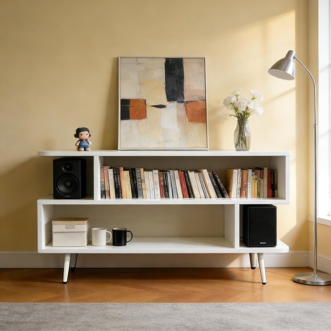 Lightdot TV Stand for TVs up to 45'', Modern Entertainment Center wit...