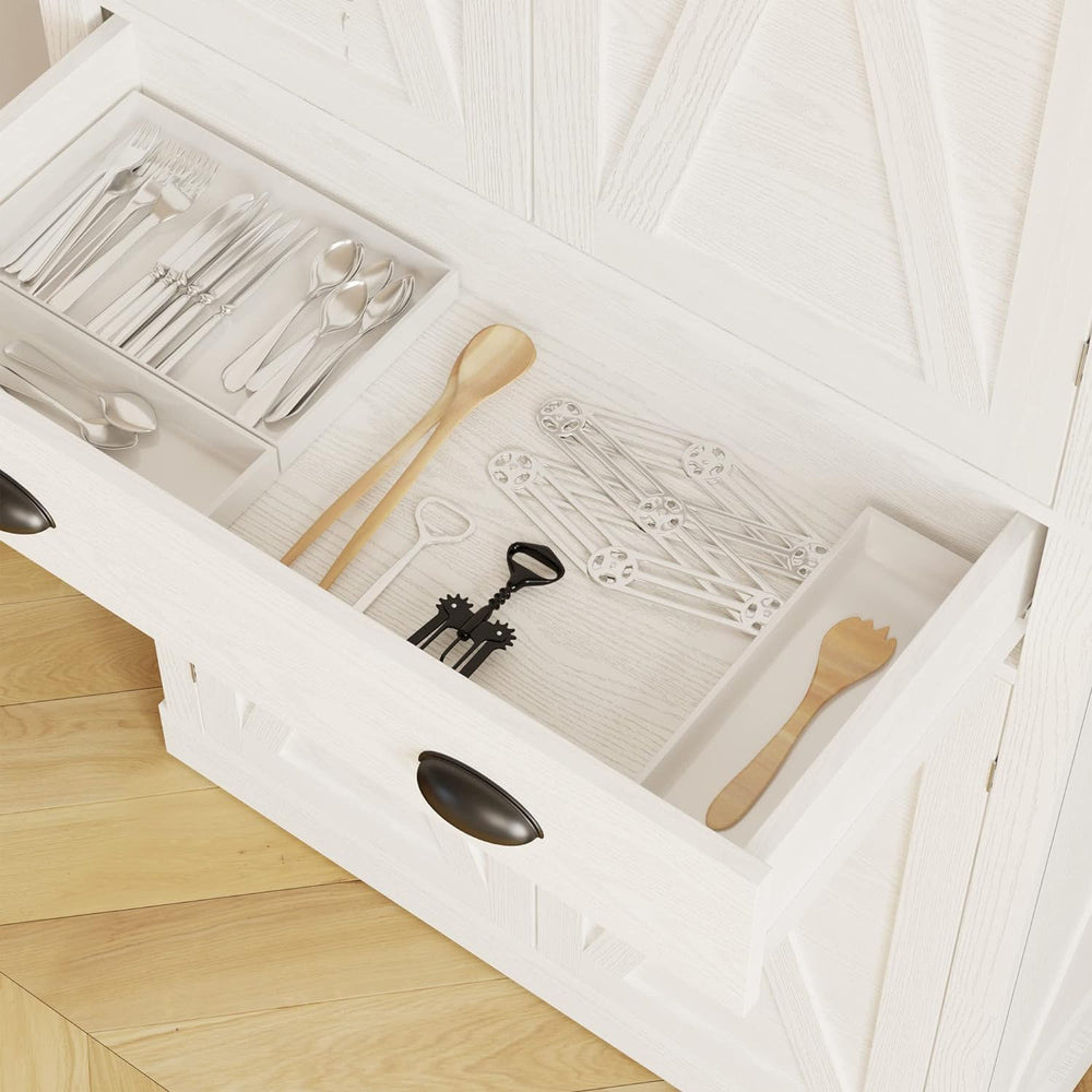 IRONCK Kitchen Pantry Storage Cabinet 72.6" H x 24" W, White | Free...