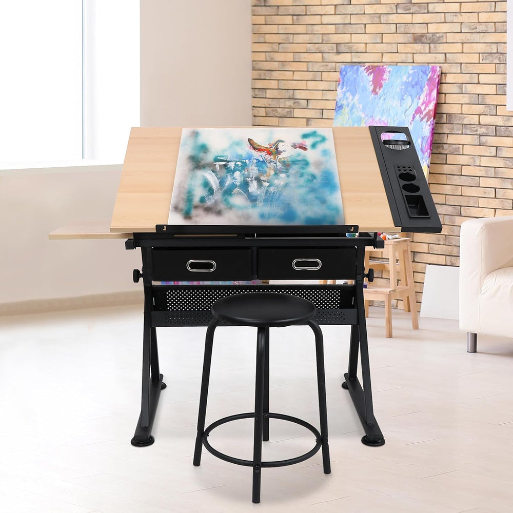 Drafting Table Drawing Desk Art&Craft Work Station Height Adjustable Tilt...