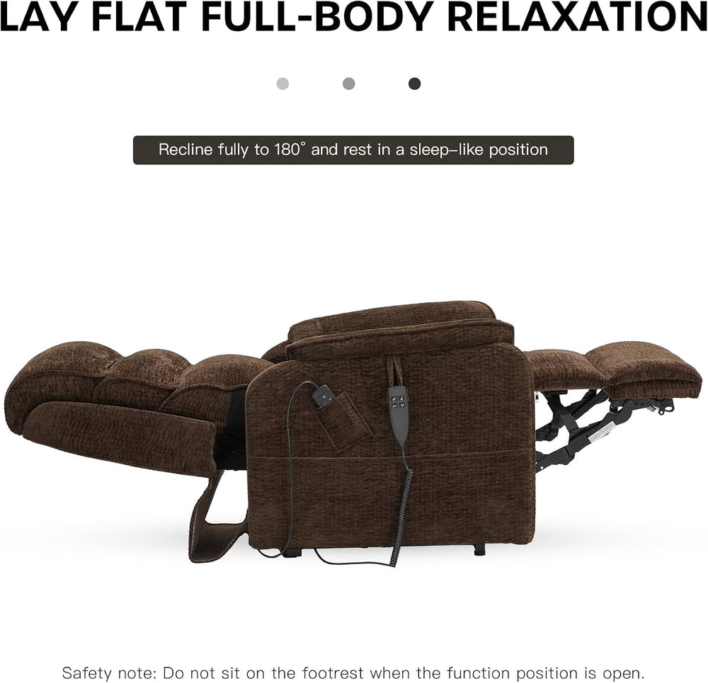 DYNOX Power Lift Recliner Chair for Elderly, Dual Motor Lay Flat Lift Chair w...