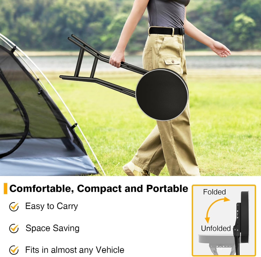 TAVR Folding Stool,26.4 Inch Collapsible Stool with Safety Lock | Tall Foldin...