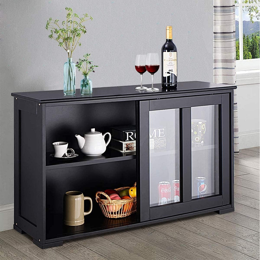 FANTASK Kitchen Storage Cabinet Sideboard, Stackable Buffet w/Height-Adjustab...