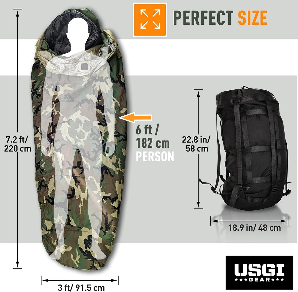 Military Sleeping Bag System Tactical Gear – 4-Part Modular Sleeping Bags Col...