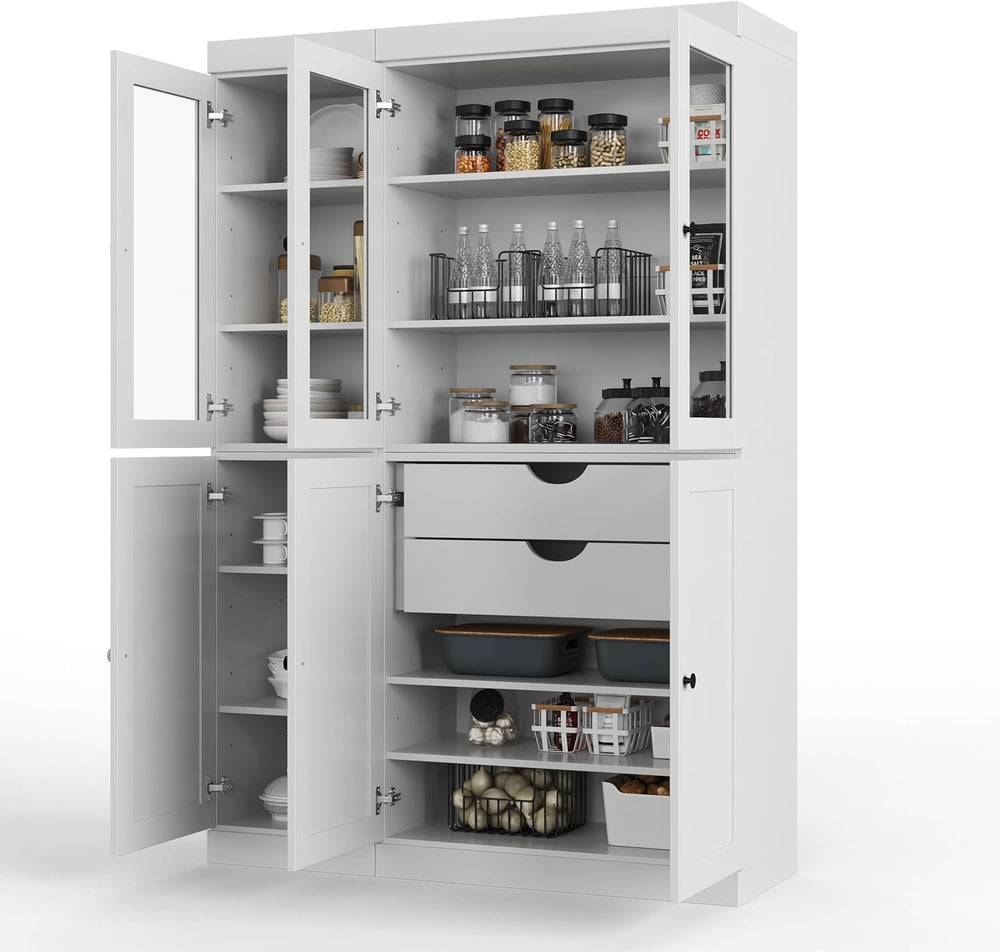 Palace Imports 100% Solid Wood 48.5"" Pantry Cabinet with Shaker, C...