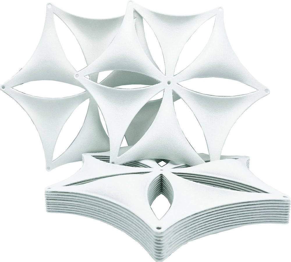 White 3D Flower Venus 14"x12" Hanging Room Divider Panel Felt Fiber...