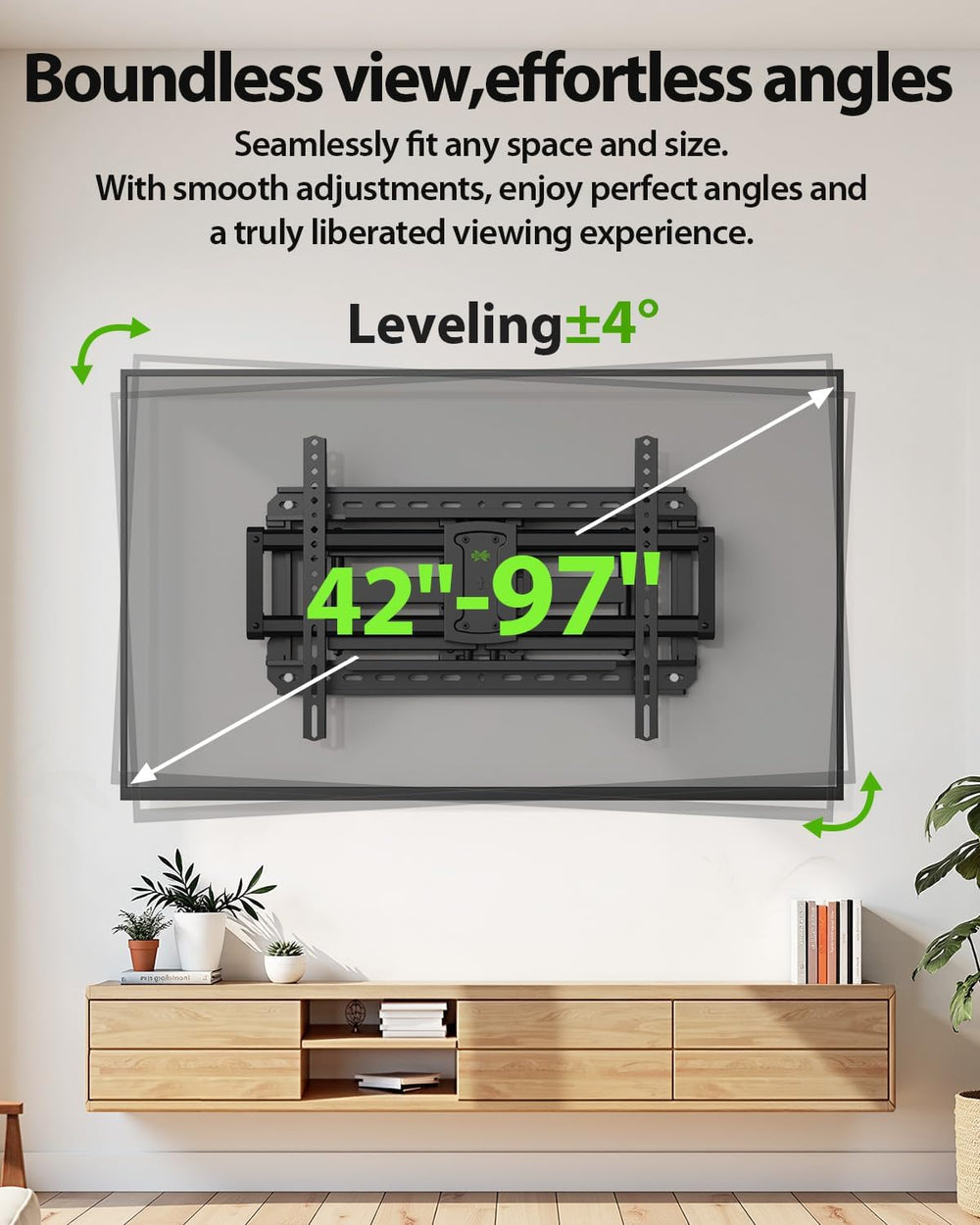 USX MOUNT Full Motion TV Wall Mount for Large TVs 42-97 Inch up to 150 lbs | ...