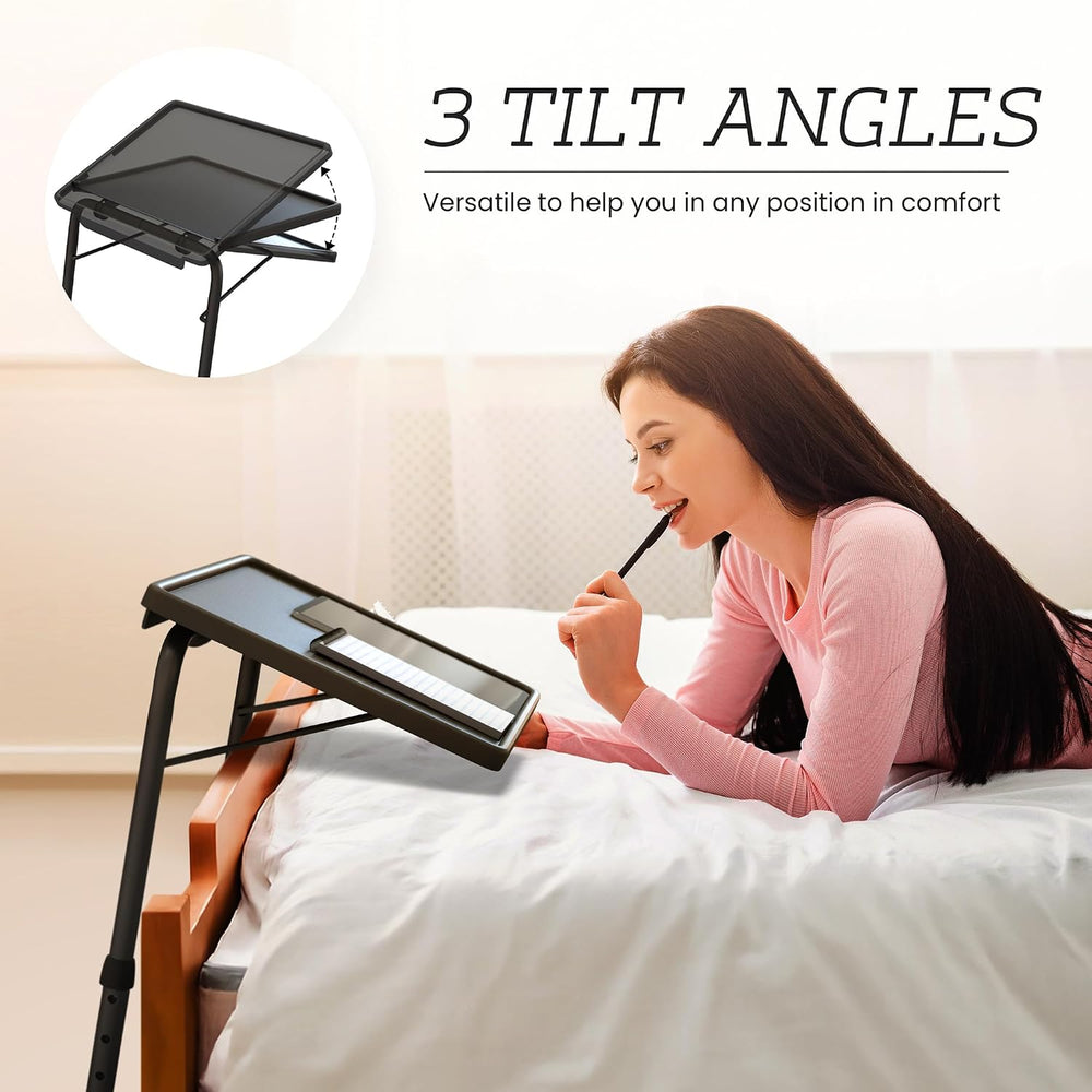 Our Modern Space Adjustable TV Tray Table - 6 Height & 3 Tilt Angle Setti...
