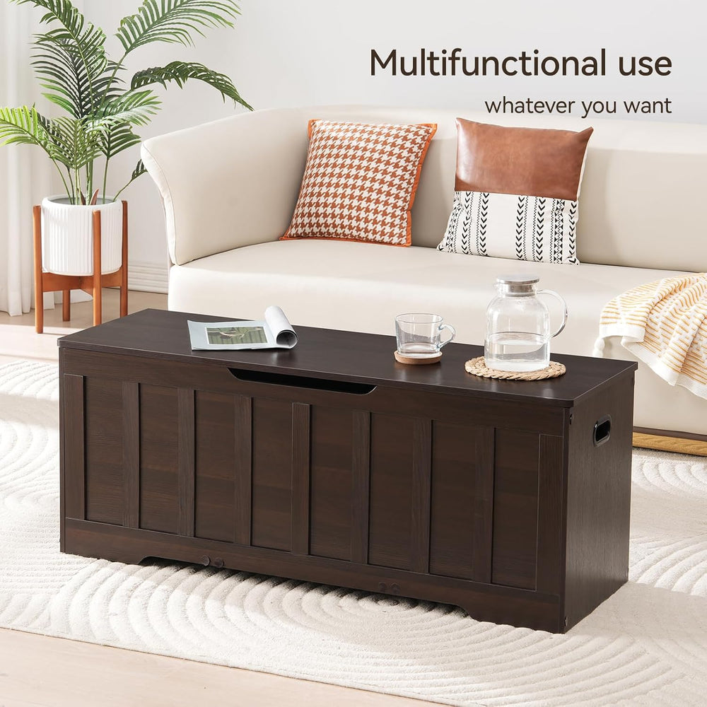 VANKILEY 47.2" Storage Chest Extra Large,Storage Trunk with 2 Safety Hin...