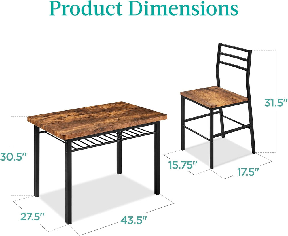 Best Choice Products 5-Piece Modern Dining Set W/Steel Frame, Space Saving Re...