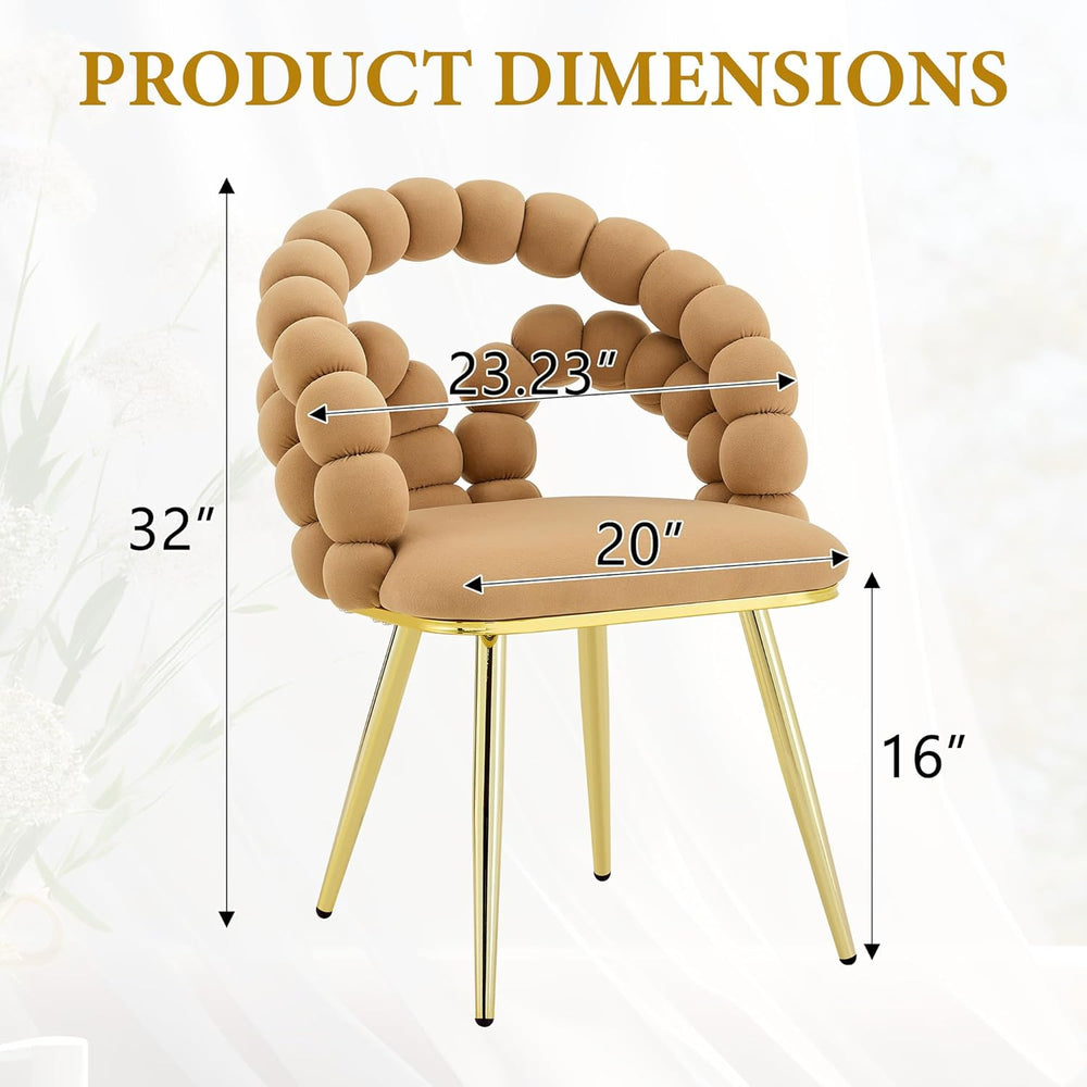 Aoowow Bubble Ball Chain Chairs, Contemporary Luxury Kitchen Chairs, Handcraf...
