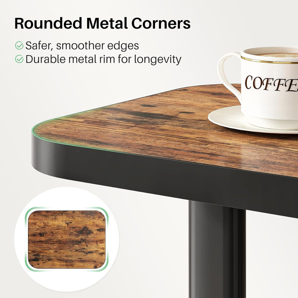 Kitstorack Adjustable Height C-Shaped End Table, 9-Level Side Table with Thic...