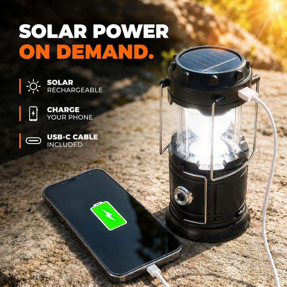 MalloMe Solar LED Camping Lantern, Battery Powered Lanterns for Power Outages...