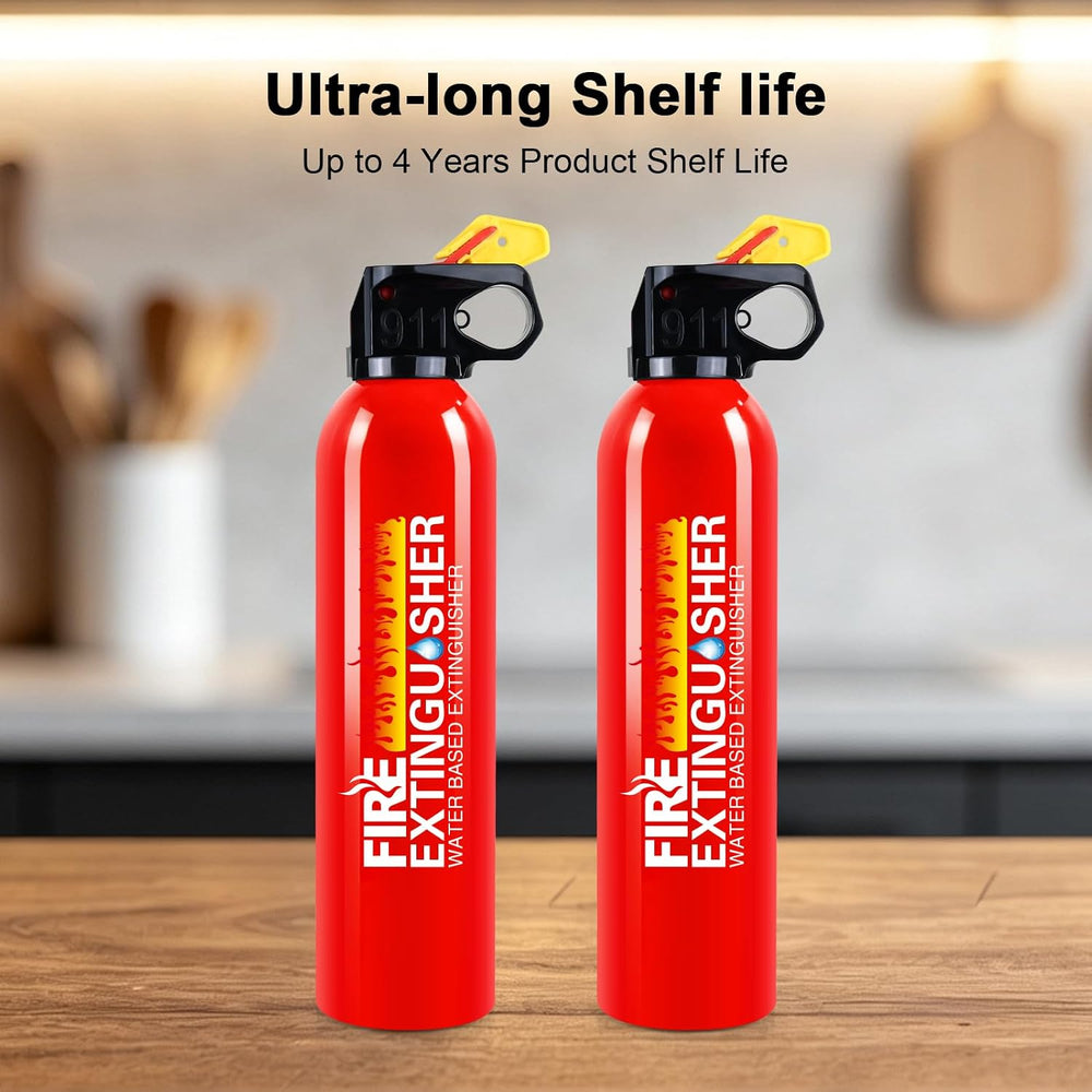 6 Pack Fire Extinguisher for Home Kitchen Car and Grill with Mount