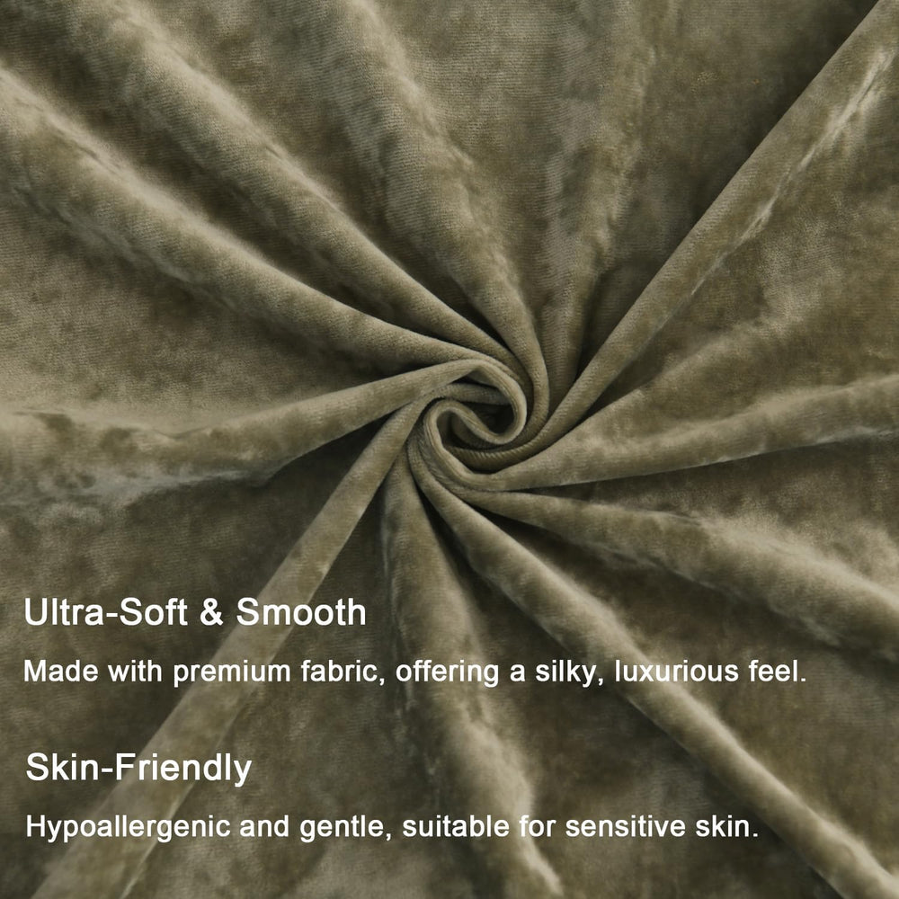 Greek Velvet Euro Sham Covers Set of 2 26x26 Luxury Soft Solid Pillow Covers ...