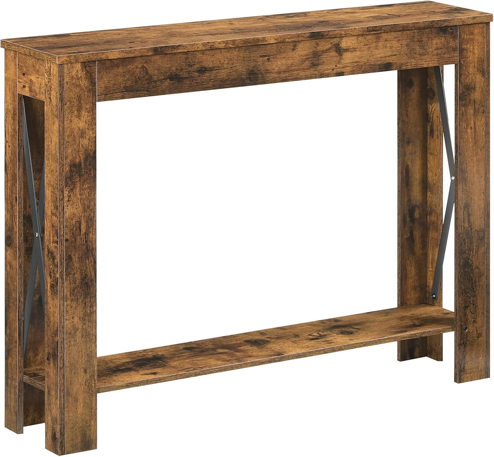 YATINEY Farmhouse Console Table, 39.4'' Small Narrow Entryway Table, ...