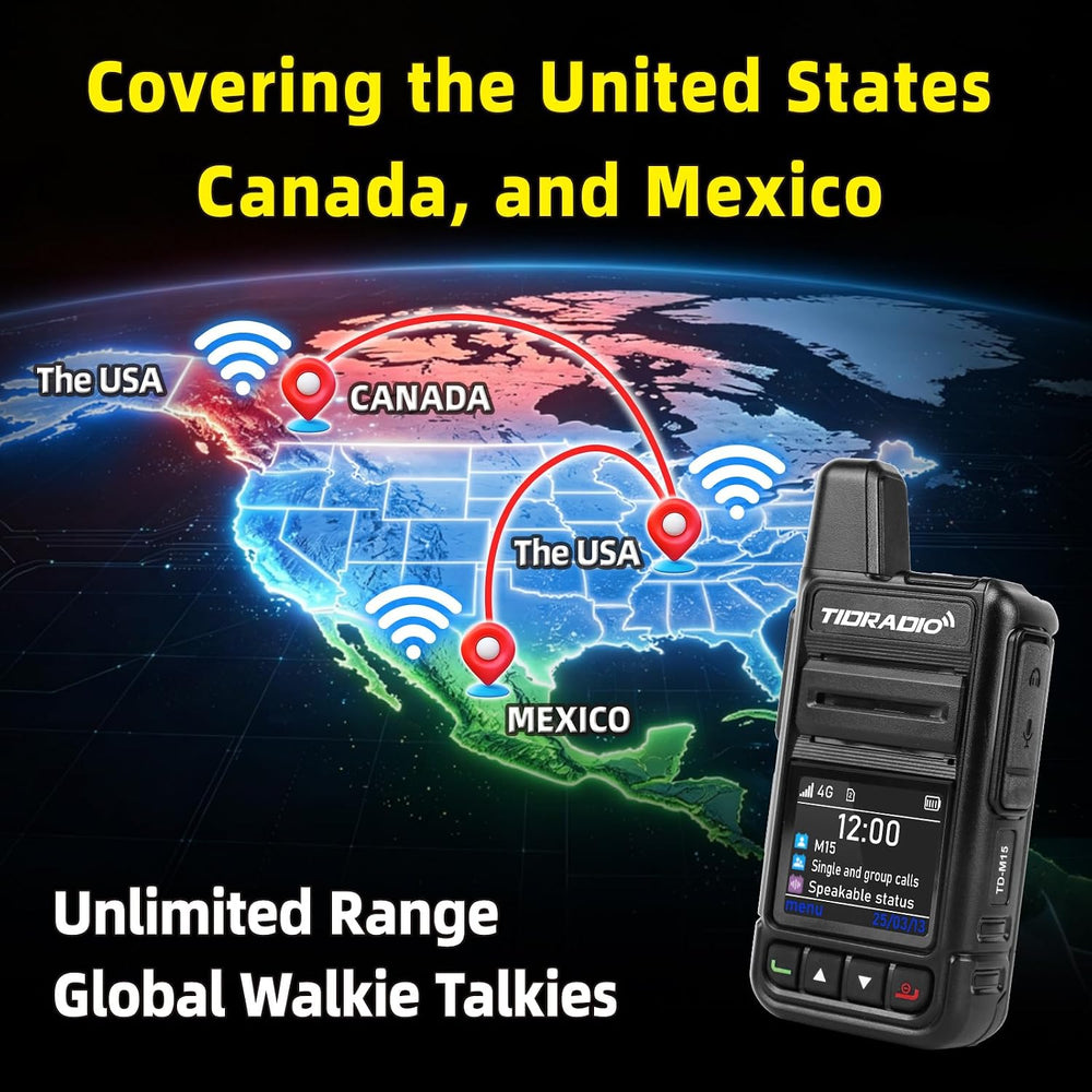 TIDRADIO Rapid Global Walkie Talkies 5000 Mile Long Range Poc radios, 4G LTE ...