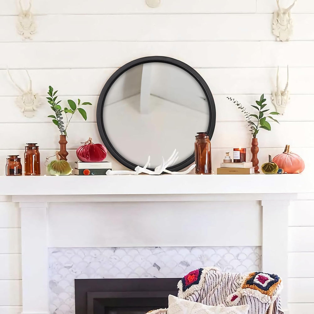 12" Gold Round Convex Mirror, Small Wall Mirrors Decorative
