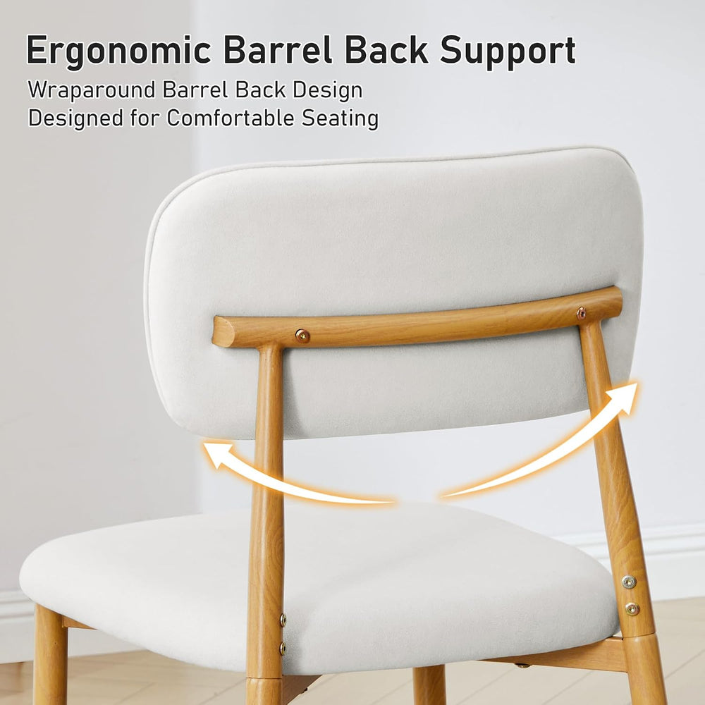 weselon Mid-Century Modern Dining Chairs Set of 4, Upholstered Velvet Dining ...
