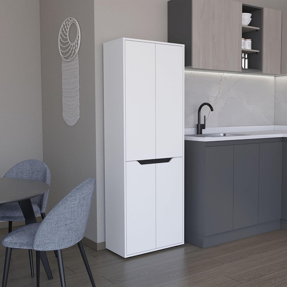 Storage Cabinet Kitchen Pantry Sideboard with Four Doors and and Five Interio...