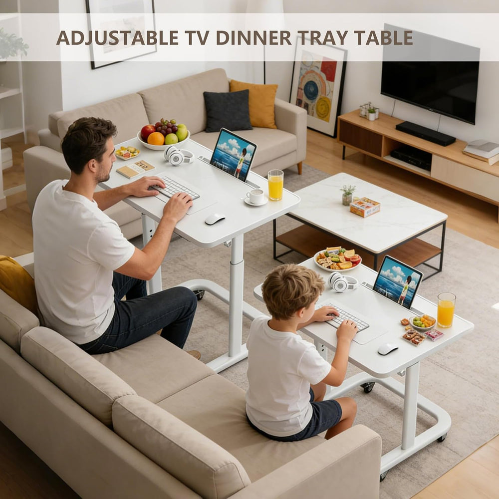 BeGyoku TV Dinner Tray Table,TV Trays for Eating on Couch,Height Adjustable T...