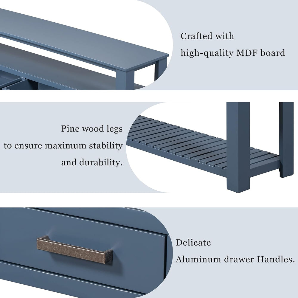 LKTART Console Table for Entryway with Drawers,61.5'' Long Sofa Table...