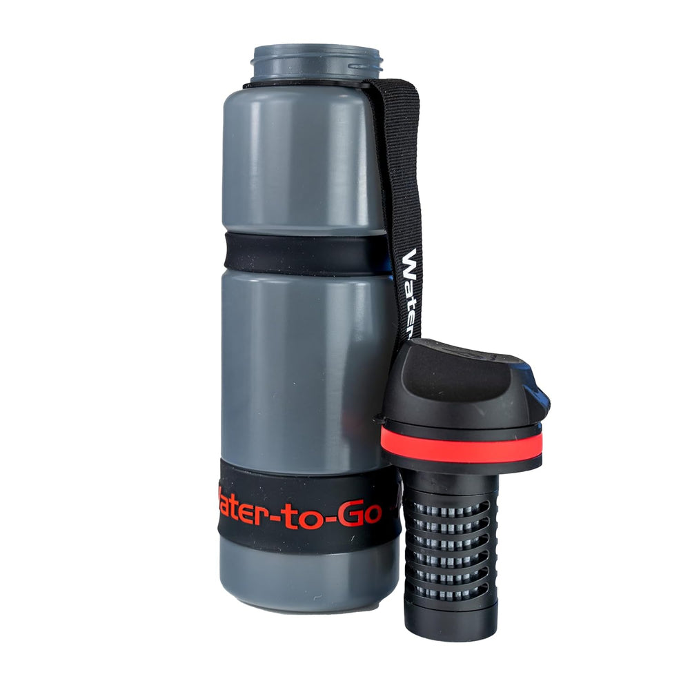Water-to-Go Active Water Purifier Bottle, 26oz (Red)