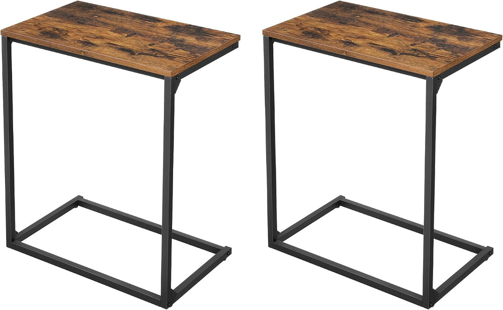 VASAGLE Set of 2 C Shape End Tables, Small Coffee Tables for Couch Or Sofa, I...