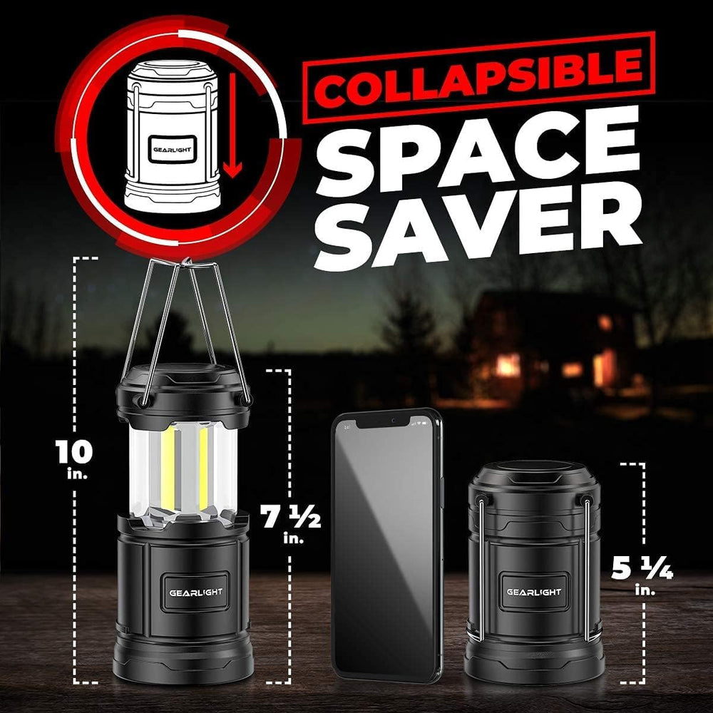 GearLight Rechargeable Camping Lantern - 2 Portable LED Lanterns with Magneti...
