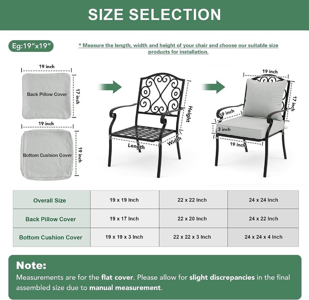 Summsun Patio Cushions for Outdoor Furniture, Faux Linen Water Resistant Back...