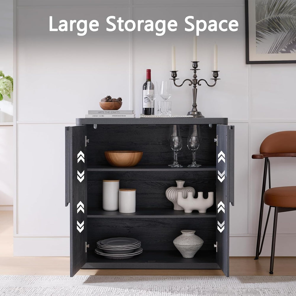 93.42'' Sideboard Buffet Cabinet W/Storage, Modern Accent Cabinets W/...