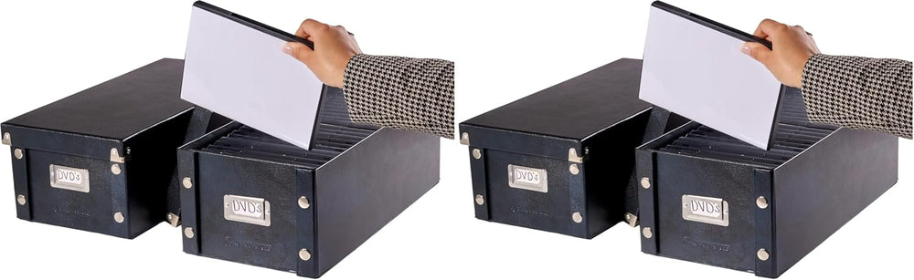 Snap-N-Store DVD Storage Box - 4 Pack - Durable 6 x 8.2 x 16.5 Inch Movie Org...