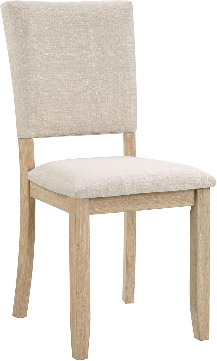 Merax Farmhouse Rectangular Dining Table with U-Shaped Base, 4 Upholstered Ch...