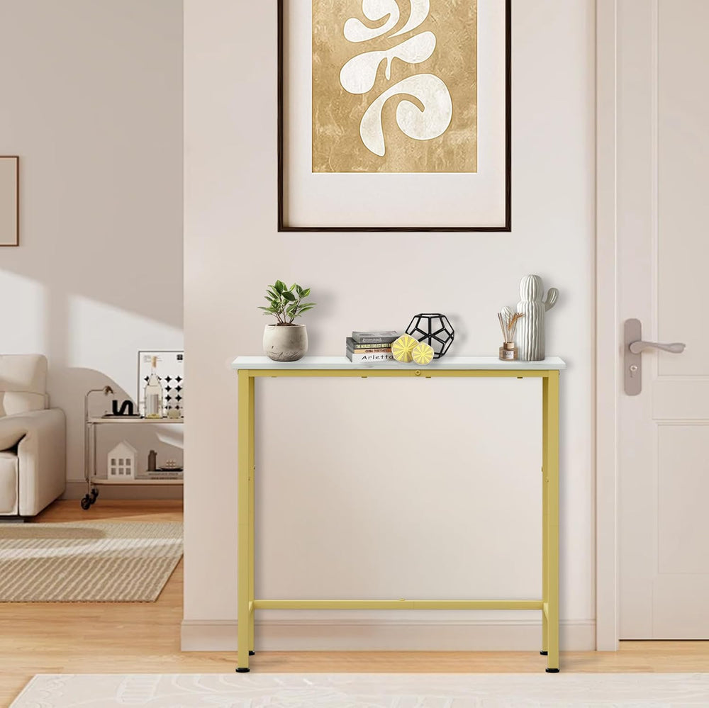 Narrow Console Table, 29.5" Small Entryway Table, Thin Hallway Tables, S...