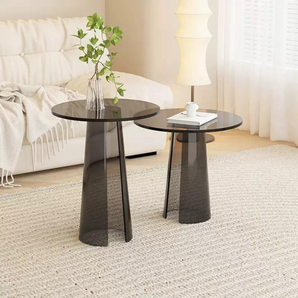 Acrylic End Table, Transparent Bedside Nightstand for Small Spaces, Durable a...