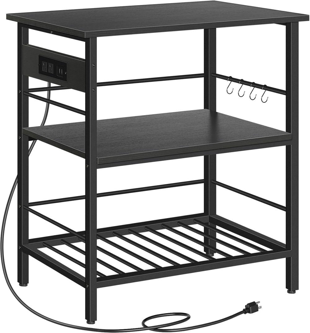 HOOBRO Kitchen Island with Storage, Kitchen Island Table with Power Outlet, 3...