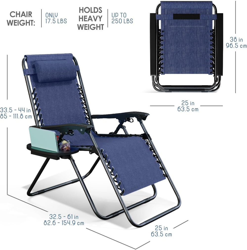 Nestl Zero Gravity Chairs, Portable Patio Lounge Chair Outdoor with Pillows &...