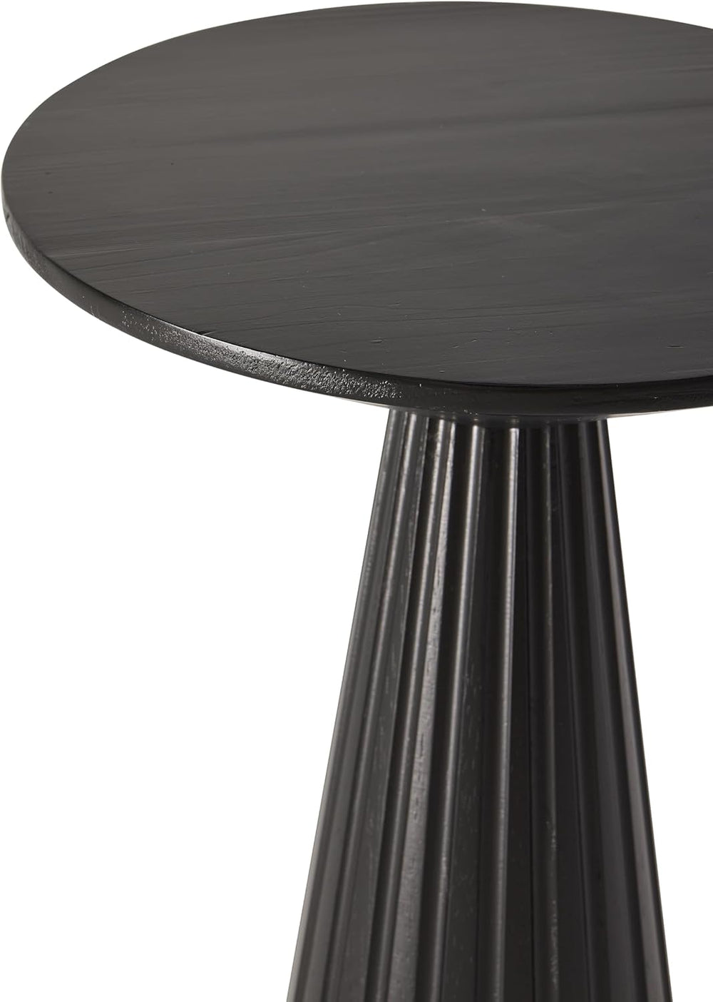 COZAYH Rustic Pedestal End Table, Farmhouse Round Martini Table Wood Plant St...