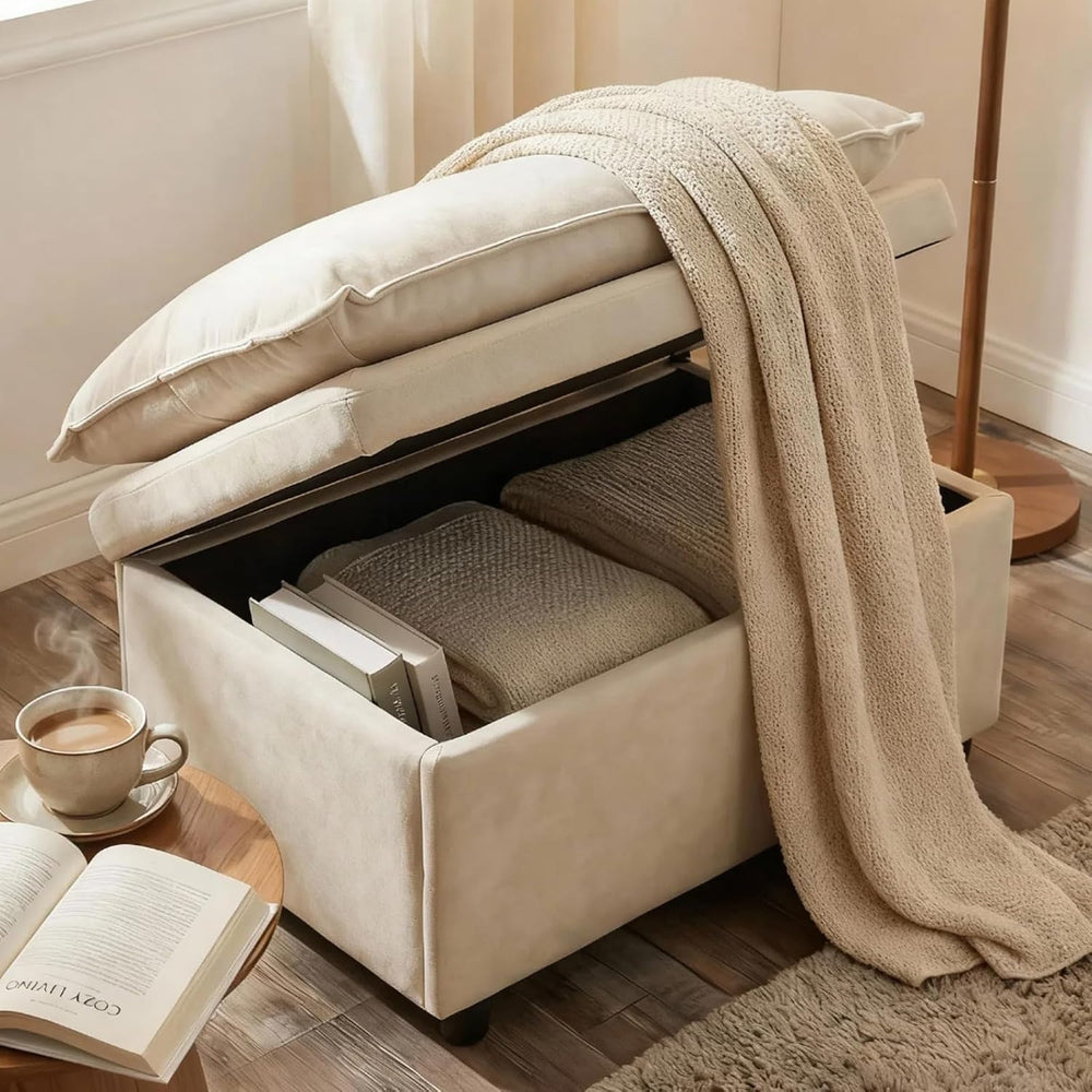 Furnimart Oversized Chair with Storage Ottoman, 44" Wide Cloud Chair and...