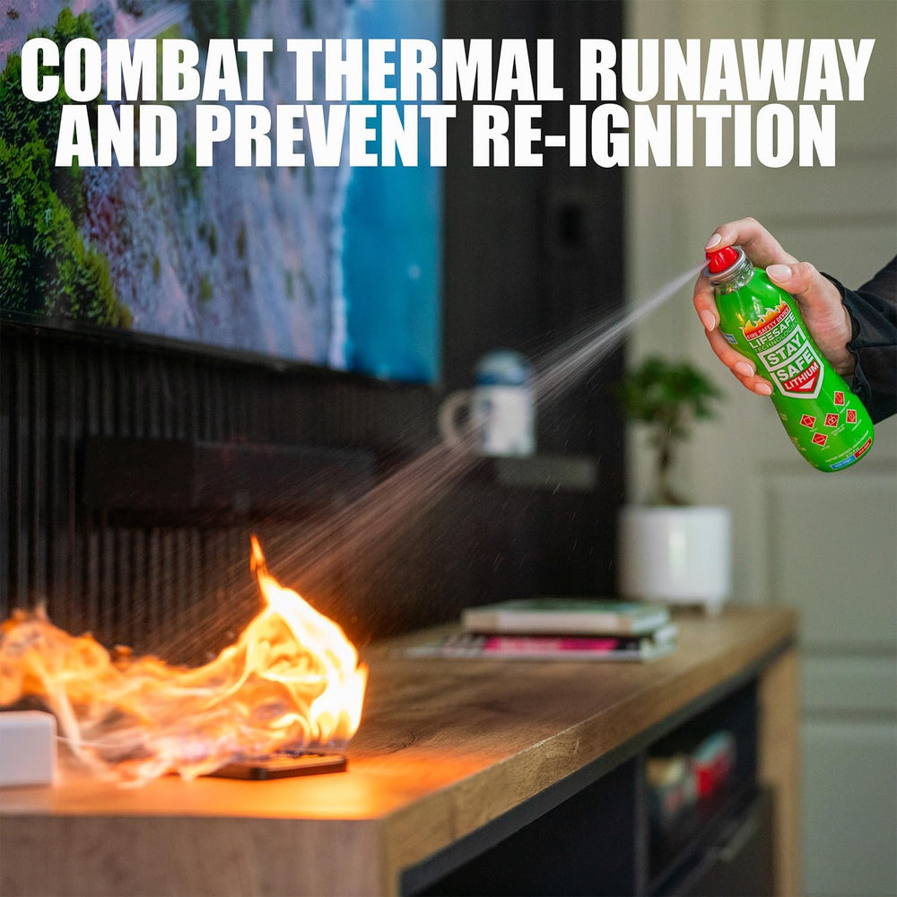 StaySafe Lithium Fire Extinguishing Spray By LifeSafe Technologies | Patented...