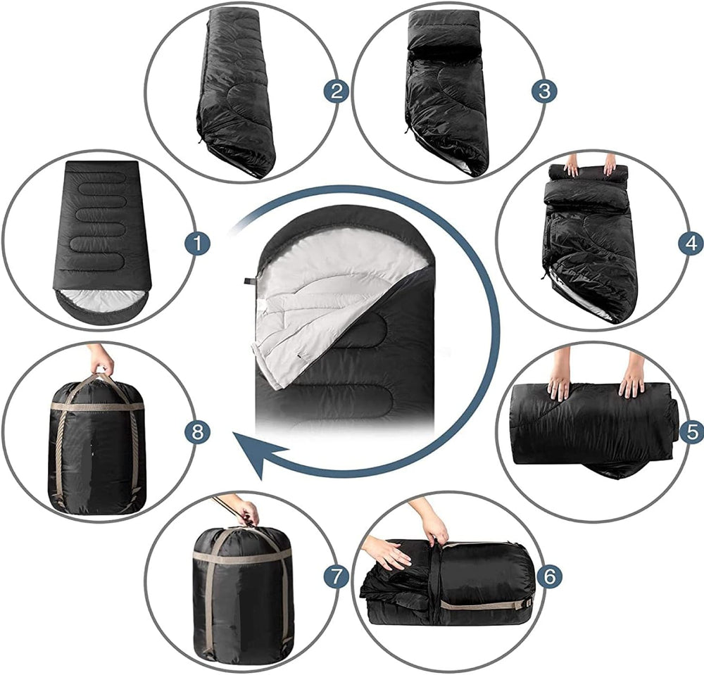 10 Pack Sleeping Bags for Adults Cold Weather Bulk for Homeless People, 4 Sea...