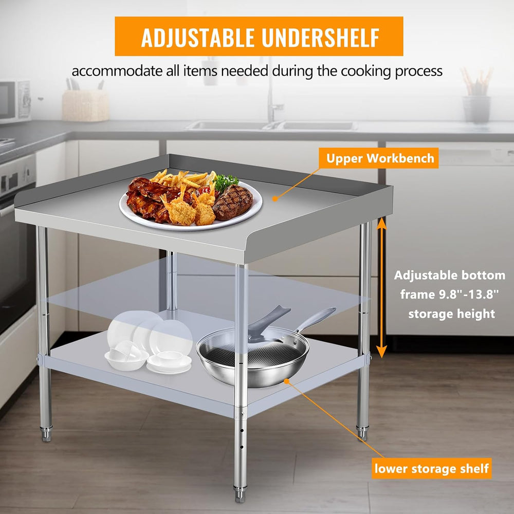 24x24x30 Inch Equipment Grill Stand Table Stainless Steel NSF Certified 400 L...