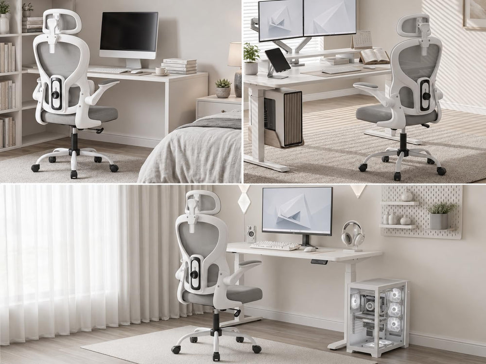 Ergonomic Office Chair with Adjustable Headrest & Lumbar Support, High Ba...