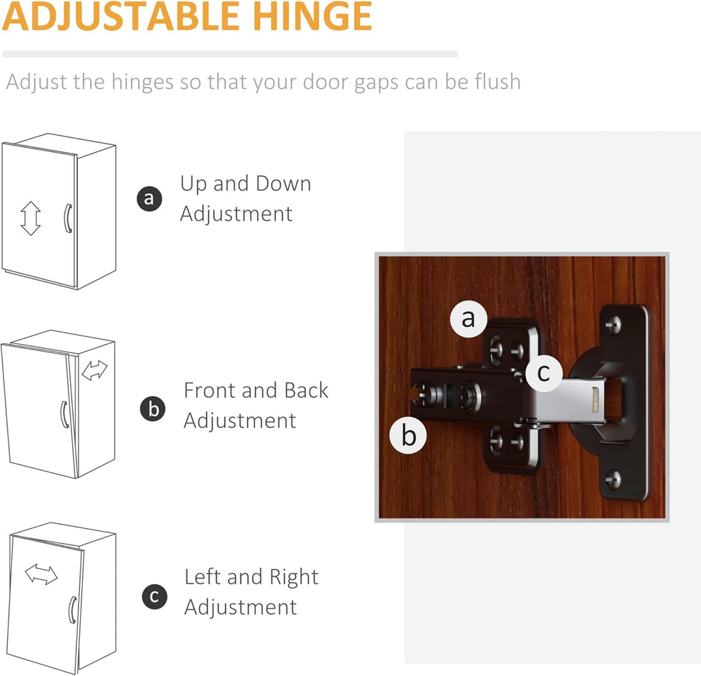 63" Kitchen Storage Pantry Cabinet with 2 Doors & Adjustable Shelves...