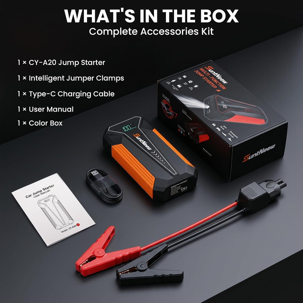 Car Battery Jump Starter 1500A 12V Lithium Jump Pack Portable